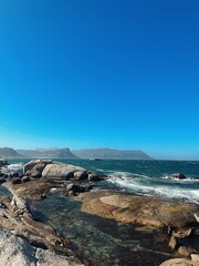 View on an ocean and rocks on Atlantic coast