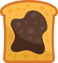 Chocolate paste sandwich icon flat vector. Cocoa jar. Cream food isolated