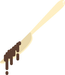 Fresh cocoa cream icon flat vector. Paste jar. Cake pack isolated