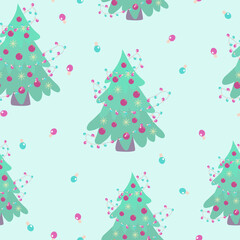 Pattern with christmas tree