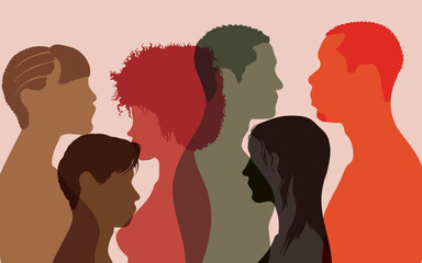 An expression of confidence from a multicultural group. We're a group of confident multiethnic people. It's all about trust and partnership. Success and goals in business.