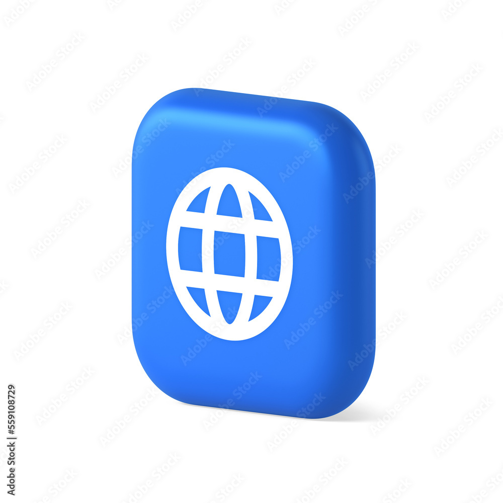 Poster global internet connection gps planet button network web business communication 3d isometric icon