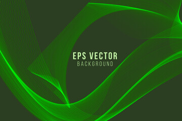 green abstract background decorated with luxury lines vector illustration