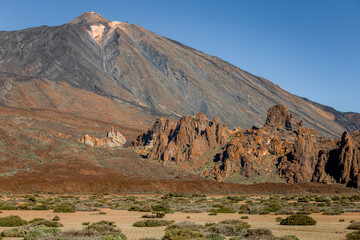 Mount Teide and Roques García Viewed from the Base