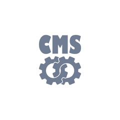 CMS settings icon isolated on white background
