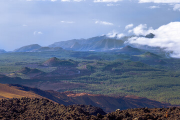Chinyero and Masca Valley viewed from Atop Mount Teide