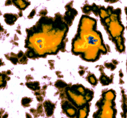 Colorful splashes, geometries, clouds, fluid geometries, sky shapes, abstract background