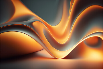 Elegant modern background with smooth lines, lights and 3d shading. Generative AI