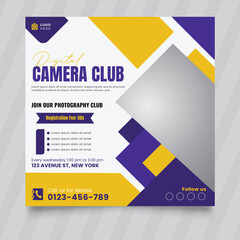 Photography social media post web banner template