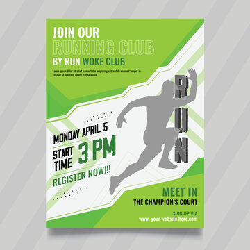 Fitness flyer cover poster design Or brochure cover Template