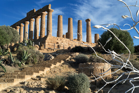 Stairs to Temple of Juno, Valley of the Temples, Sicily, Italy