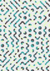 Abstract Geometric Pattern generative computational art illustration