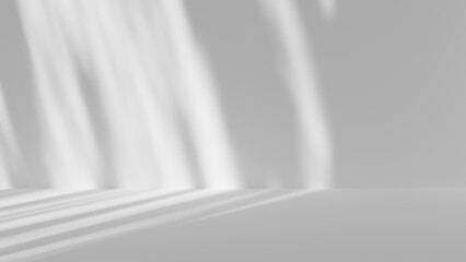 Light shadows on the white wall and floor