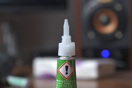 Macro photography of super glue