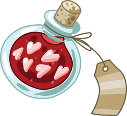 love potion, Creepy Valentine clipart, Spooky Valentine, Pastel Goth digital stickers, Alternative Valentine day vector EPS10