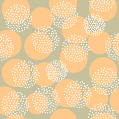 Seamless pattern for textiles and design with circles.