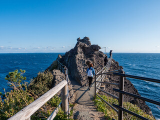 Obraz premium 冬晴れの石廊崎からの眺め 静岡県南伊豆町 12月