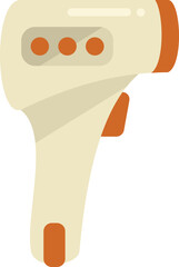 Contact thermometer icon flat vector. Infrared medical. Hand laser isolated