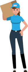 Obraz premium Delivery service woman,png