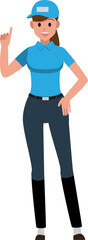 Fototapeta premium Delivery service woman,png