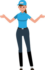 Delivery service woman,png