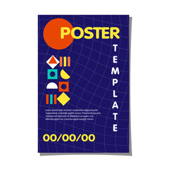 Modern poster design template with bright elements, and contemporary design.