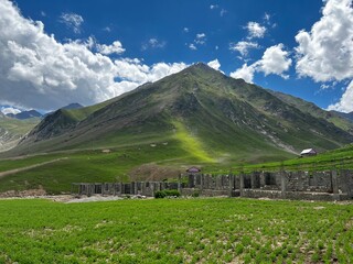 landscape with mountains and sky
