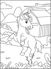 Horses Coloring Pages for Kids 