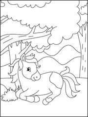 Horses Coloring Pages for Kids 