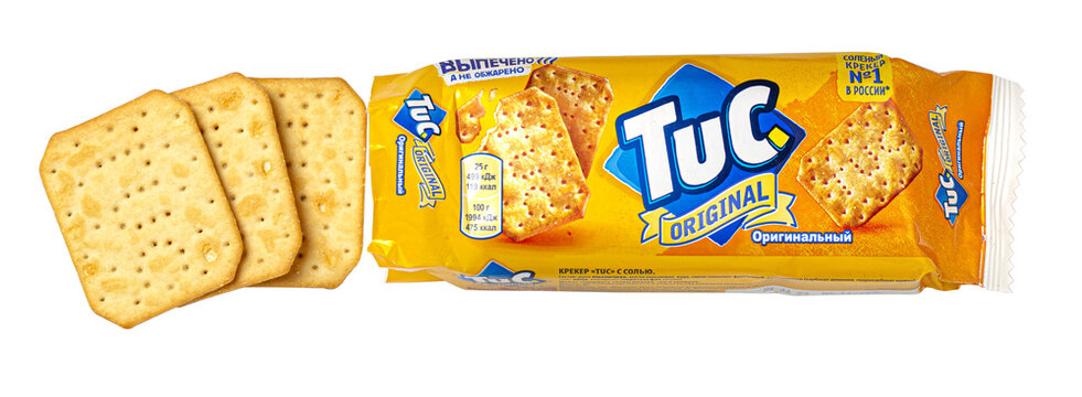 Tuc Original Snack Crackers isolated