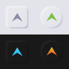 Arrow Icon set, Multicolor neumorphism button soft UI Design for Web design, Application UI and more, Button, Vector.