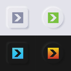 Arrow Icon set, Multicolor neumorphism button soft UI Design for Web design, Application UI and more, Button, Vector.