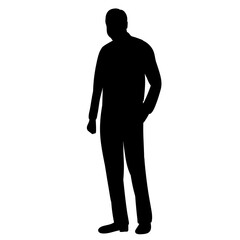 man silhouette design vector isolated