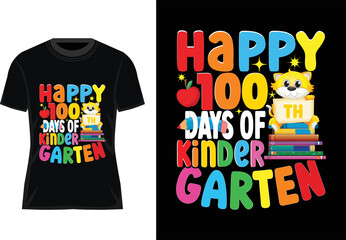 100th days of school,hundred days t shirt design,Vector typography t shirt design,100th days celebration t shirt