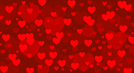 Red heart bokeh background/ wallpaper