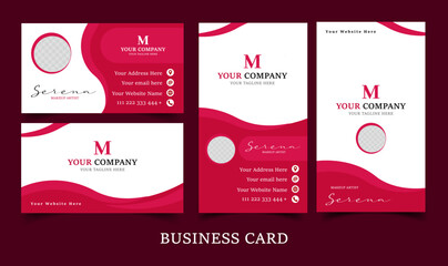 elegant vertical and horizontal business card template