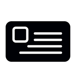 personal card glyph icon