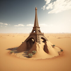 Paris Eiffel Tower in the Desert
