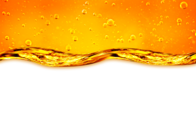 Liquid flows yellow, for the project, oil, honey, beer or other variants. Oil background. 