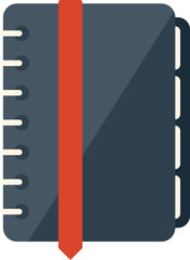 Notebook mark icon flat vector. Bookmark favorite. Template rate isolated