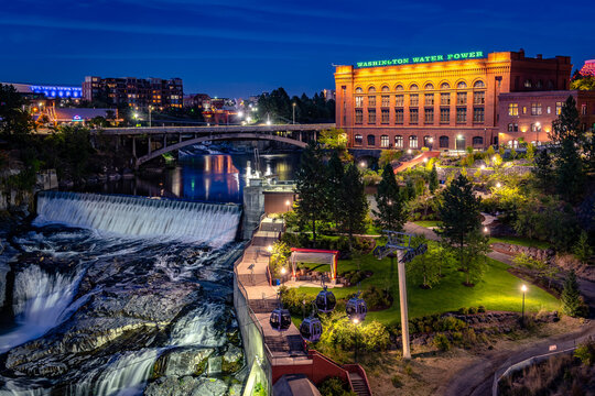 Spokane, Washington, USA - Aug 31, 2019: Washington water power