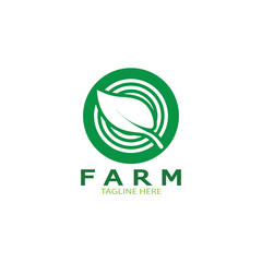 Farm  agriculture organic  logo design illustration of agriculture business, crop field, pasture, milk, Design Concept, Creative Symbol, Icon,Template
