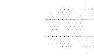 Abstract design element with geometric background of hexagons shape pattern