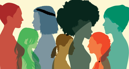 A group of multicultural individuals express confidence. Achieving business goals and success. Confident and multi-ethnic group of women.	Partnering and trusting each other. 