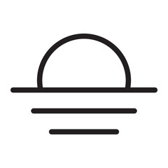 sunset line icon