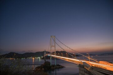 Fototapeta na wymiar 安芸灘大橋の夕景