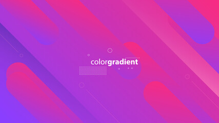 Abstract Modern Background with Retro Memphis Motion Tilt Diagonal Lines Element and Purple Pink Gradient Color