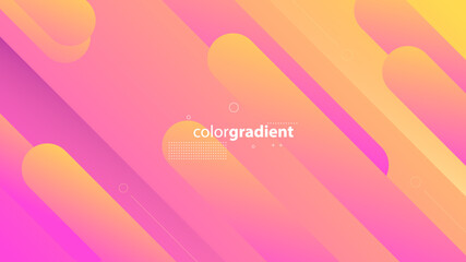 Abstract Modern Background with Retro Memphis Motion Tilt Diagonal Lines Element and Purple Pink Orange Gradient Color