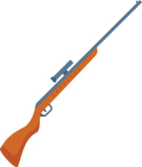 Hunter sniper icon flat vector. Weapon gun. Combat army isolated