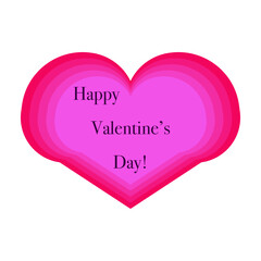 An abstract transparent heart shape design element.